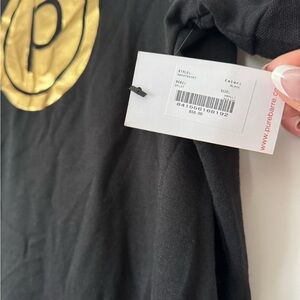 Pure Barre Black Tee with Gold Emblem